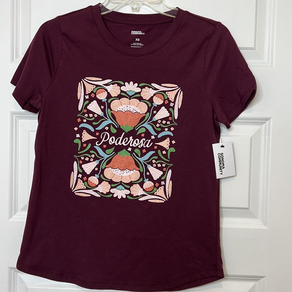 Sonoma Community Ponderosa Purple NWT Tee XS